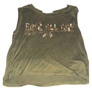 Olive green tank top